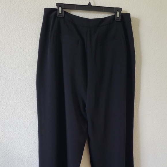 Unworn Cinq A Sept Juliet Wrap Front Straight Leg Trousers in Black - Picture 8 of 11